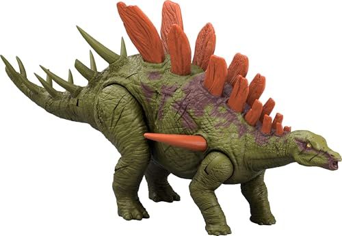 Mattel Jurassic World Dinosaur Toys with Roar Sound Attack Action, Wild Roar Posable Figure, Physical Connected Digital Play