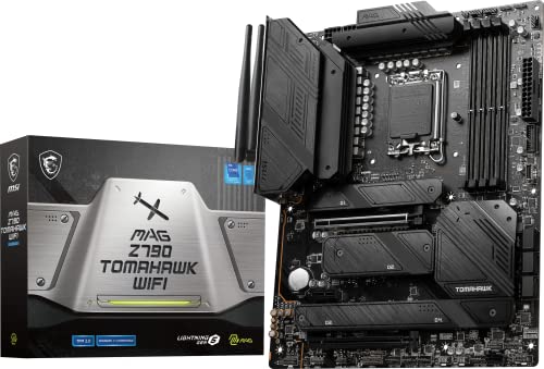 MSI MAG Z790 Tomahawk WiFi Gaming Motherboard Supports 12th/13th/14th Gen Intel Processors, LGA 1700, DDR5, PCIe 5.0, M.2, 2.5Gbps LAN, USB 3.2 Gen2, HDMI/DP, Wi-Fi 6E, Bluetooth 5.3, ATX