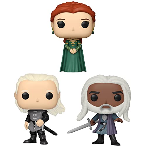 Funko POP! TV: House of The Dragon- Alicent Hightower Daemon Targaryen and Coryls Velaryon