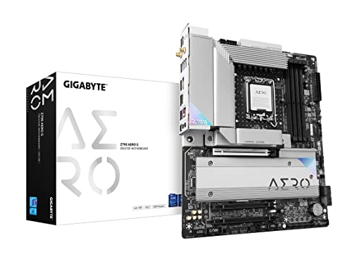 GIGABYTE Z790 AERO G LGA 1700/ Intel Z790/ ATX/ DDR5/ 5 5.0 M.2/ PCIe 5.0/ USB 3.2 Gen2X2 Type-C/WiFi 6E/ Intel 2.5GbE LAN/Motherboard, 128 GB