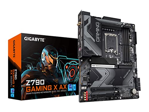 GIGABYTE Z790 Gaming X AX LGA 1700/ Intel/ Z790/ ATX/ DDR5/ M.2/ PCIe 5.0/ USB 3.2 Gen2X2 Type-C/Intel Wi-Fi 6E/ 2.5GbE LAN/Q-Flash Plus/EZ-Latch Plus/Gaming Motherboard