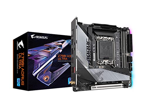GIGABYTE Z790I AORUS Ultra LGA 1700/ Intel/ Z790/ Mini-ITX/ DDR5/ Dual M.2/ PCIe 5.0/ USB 3.2 Gen2X2 Type-C/Intel Killer Wi-Fi 6E/ Intel 2.5GbE LAN/Q-Flash Plus/Motherboard