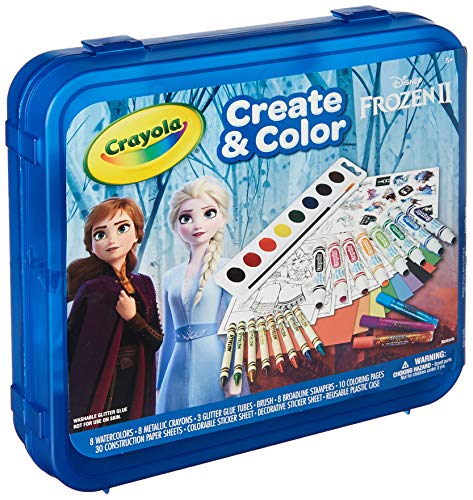 Crayola Frozen 2 Coloring Art Case, Arts Crafts, Gift for Kids, Ages 5, 6, 7, 8, Packaging May Vary