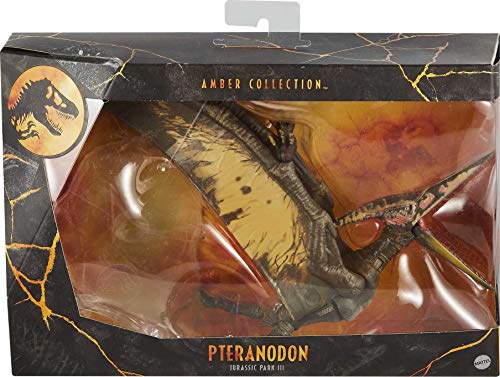 Jurassic World Toys Amber Collection Pteranodon 6-in Dinosaur Action Figure, Movie-Authentic Detail, Movable Joints Figure Display Stand, Collectible Gift 8 Years Up