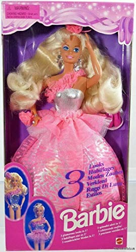 Mattel Barbie 3 Looks 1995 12339 Doll