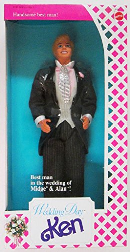 Wedding Day KEN Barbie Doll 1990, Best Man in the wedding of Midge Alan!