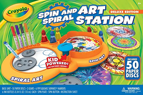 Crayola Spin Spiral Art Station Deluxe, DIY Crafts, Toys for Boys Girls, Gift, Ages 6, 7, 8, 9