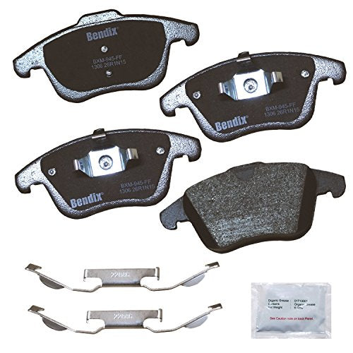 Bendix Priority1 CFM1306 Semi-Metallic Front Brake Pads for Select Models Jaguar XE, Land Rover LR2, Range Evoque, MG GT, Volvo S60, S80, V40, V40 Cross Country, V60, V70, XC70, XC70