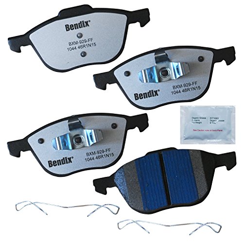 Bendix Fleet Metlok MKD1044FM Semi-Metallic Front Brake Pads for Select Models Ford C-Max, EcoSport, Escape, Focus, Mazda 3, 3 Sport, 5, Volvo C30, C70, S40, V40, V40 Cross Country, V50