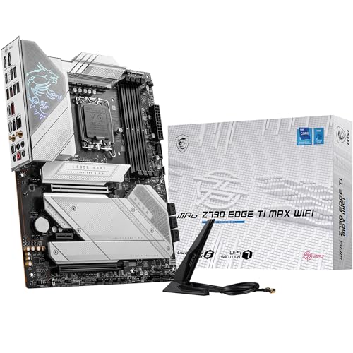 MSI MPG Z790 Edge TI MAX WiFi Gaming Motherboard Supports 12th/13th Gen Intel Processors, LGA 1700, DDR5, PCIe 5.0, M.2, 2.5Gbps LAN, USB 3.2 Gen2, Wi-Fi 7, ATX
