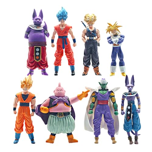 5.7" Goku Action Figures,Set of 8 Super Hero Anime Action Figure Toys,Classic Characters Action Figure Toys for Christmas Birthday Party Favors