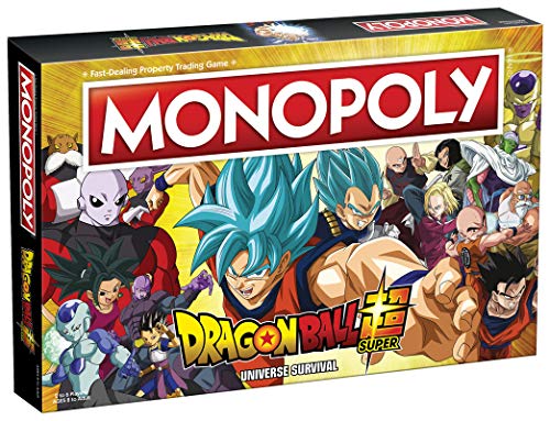 Monopoly Dragon Ball Super Recruit Legendary Warriors Goku, Vegeta and Gohan Official Dragon Ball Z Anime Series Merchandise Themed Monopoly Game