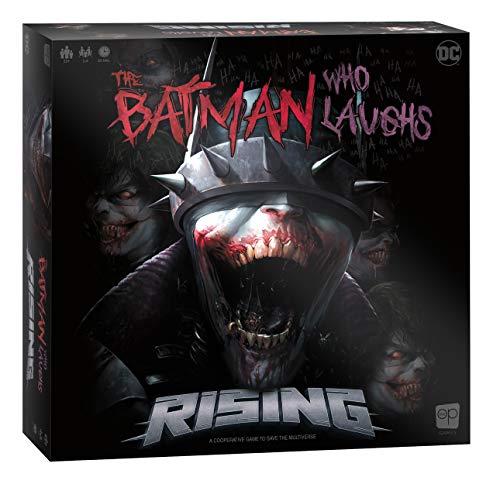 The Batman Who Laughs Rising Cooperative Board Game Featuring DC Comics Heroes and Villains - Wonder Woman, Green Lantern, Hawkgirl, Batman, Harley Quinn, The Flash, Cyborg Licensed Batman Game