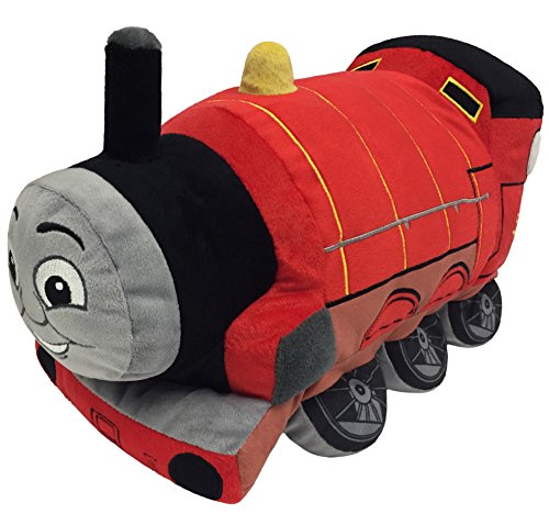Jay Franco Thomas and Friends Plush Stuffed James Pillow Buddy - Super Soft Polyester Microfiber, 15 inch Official Mattel Product