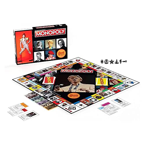 MONOPOLY: David Bowie Collectors Edition Celebrating the Music of David Bowie Collectible Classic Monopoly Game Featuring Custom Game Board Artwork Officially-Licensed David Bowie Merchandise