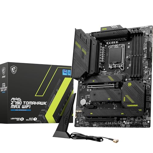 MSI MAG Z790 Tomahawk MAX WiFi Gaming Motherboard Supports 12th/13th/14th Gen Intel Processors, LGA 1700, DDR5, PCIe 5.0, M.2, SATA 6G, 2.5Gbps LAN, USB 3.2 Gen2, Wi-Fi 7, Bluetooth 5.4, ATX