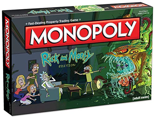 Monopoly Rick and Morty Board Game Based on the hit Adult Swim series Rick Morty Offically Licensed Rick Morty Merchandise Themed Classic Monopoly Game