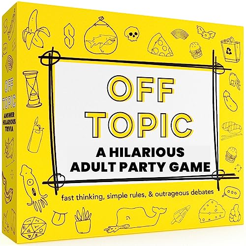 OFF TOPIC Party Game for Adults - Fun Adult Board Games for Groups of 2-8 Players - Hilarious Game Night Card Game for Friends, Family More