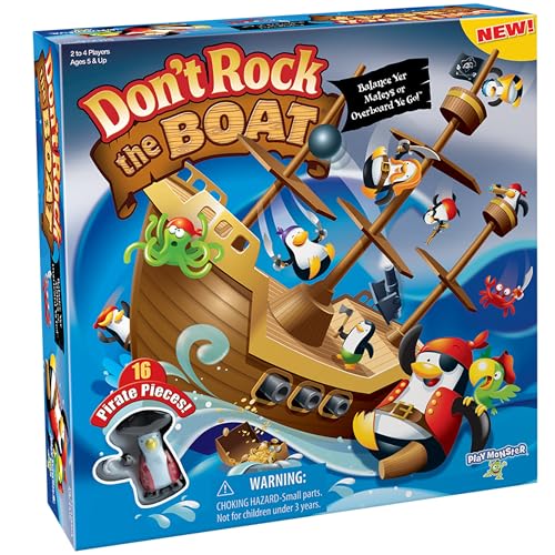 Dont Rock the Boat Board Game - Kids Games, Family Games for Kids and Adults, Board Games for Family Night, Multi-Player Board Games, Builds Hand Eye Coordination, Balancing Toy, Ages 5+