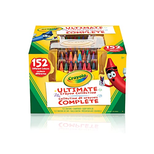 Crayola Ultimate Crayon Caddy with Lid and Sharpener, 152 Crayons 520030