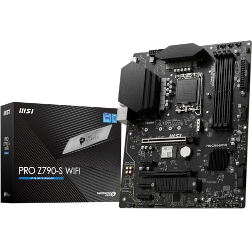 MSI PRO Z790-S WiFi ProSeries Motherboard Supports 12th/13th/14th Gen Intel Processors, LGA 1700, DDR5, PCIe 5.0, M.2, 2.5Gbps LAN, USB 3.2 Gen2, HDMI/DP, Wi-Fi 6E, Bluetooth 5.3, ATX