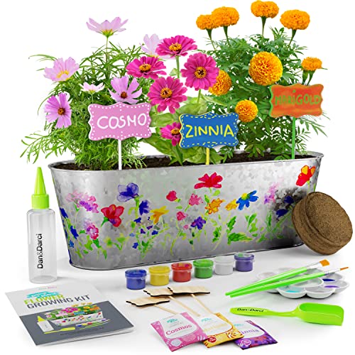 Paint Plant Flower Growing Kit for Kids - Best Birthday Crafts Gifts for Girls Boys Age 5 6 7 8-12 Year Old Girl Gift Ideas - Fun Children Gardening Kits, Art Projects Toys for Ages 5-12 Years