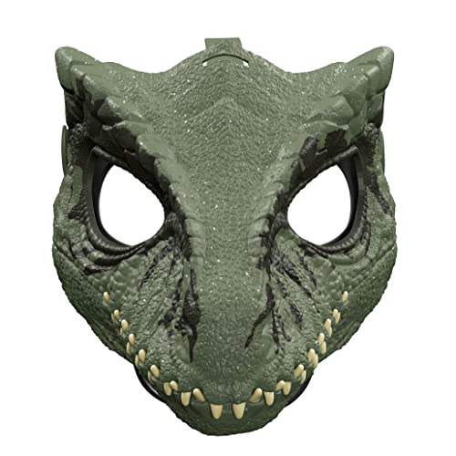 Mattel Jurassic World Dominion Dinosaur Mask, Giganotosaurus Dino Role-Play Toy Costume Accessory with Opening Jaw Movie-Inspired Design
