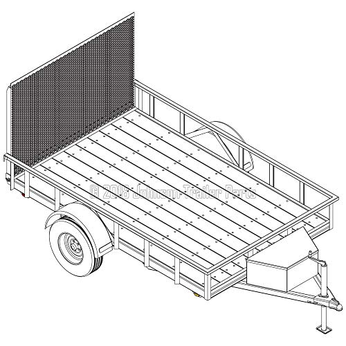 6 4" x 10 Utility Trailer Plans 3,500 lb Capacity Trailer Blueprints Model U76-120-35J
