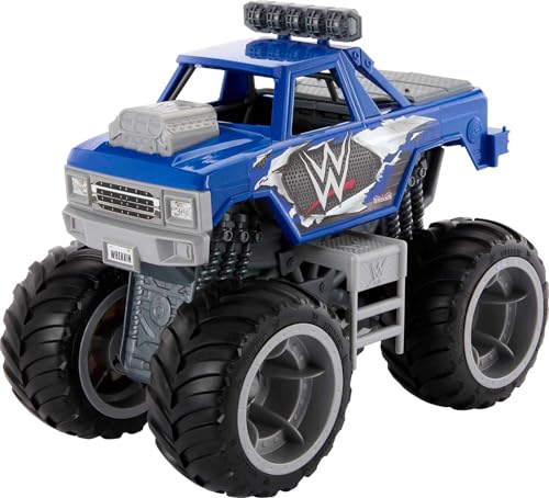 Mattel WWE Action Figure Vehicle Playset, Wrekkin Slam Crusher Monster Truck with 8 Breakaway Parts