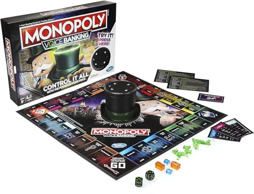 Monopoly Voice Banking Electronic Family Board Game for Ages 8 Up