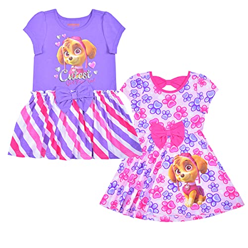 Paw Patrol Little Girls' Dresses, Pink, 6 Pack of 2