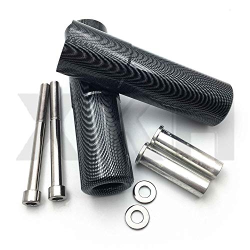 XKMT- Carbon Fiber No Cut Carbon Fiber Frame Slider Crash Protector Compatible with 2006 2007 2008 Kawasaki Zx14 Zx14R P/N: MT219-043A-CN