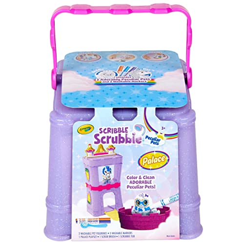 Crayola Scribble Scrubbie Peculiar Pets, Palace Playset with Yeti Unicorn Toys, Kids Gifts for Girls Boys, Ages 3, 4, 5, 9