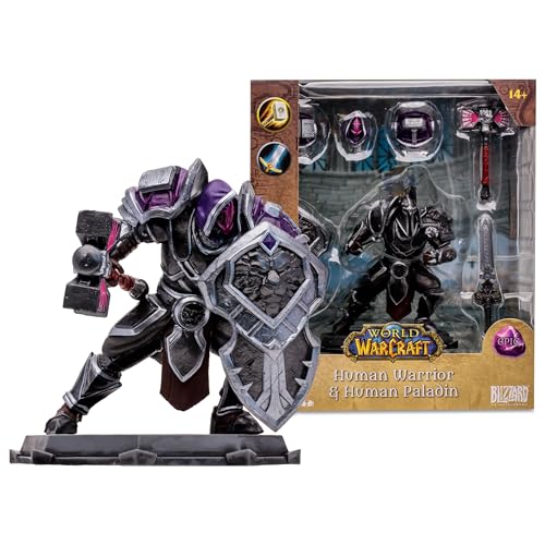 McFarlane Toys - World of Warcraft Human: Warrior/Paladin Epic 1:12 Scale Posed Figure