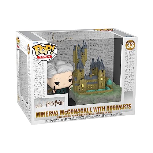 Funko Pop! Town: Harry Potter: Chamber of Secrets 20th Anniversary - Minerva with Hogwarts, Multicolor