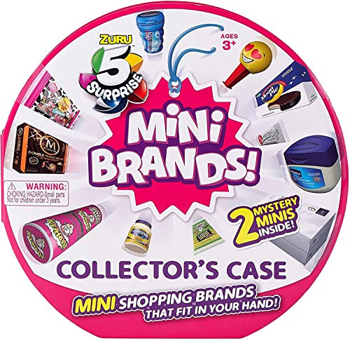 5 Surprise Mini Brands Collectors Case Series 1 by Zuru Includes 2 Mini Toys Red