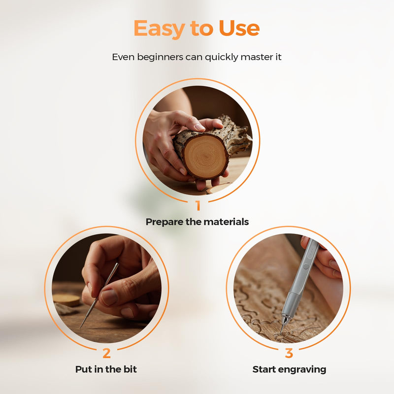 VOLLYC Grinding Machine, Rechargeable Engraving Pen