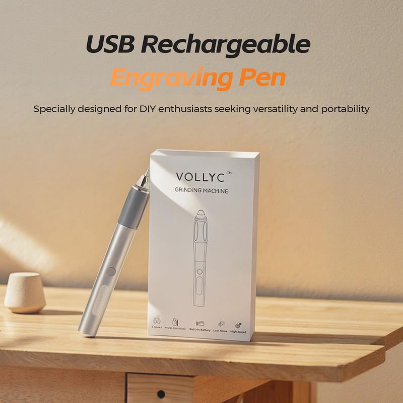 VOLLYC Grinding Machine, Rechargeable Engraving Pen