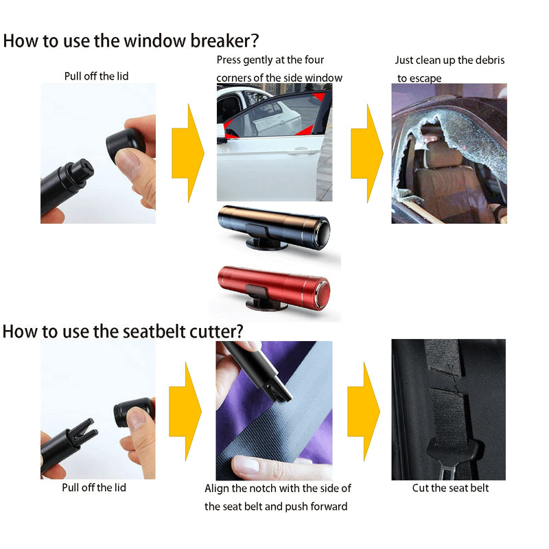 Emergency Window Breaker & Seatbelt Cutter