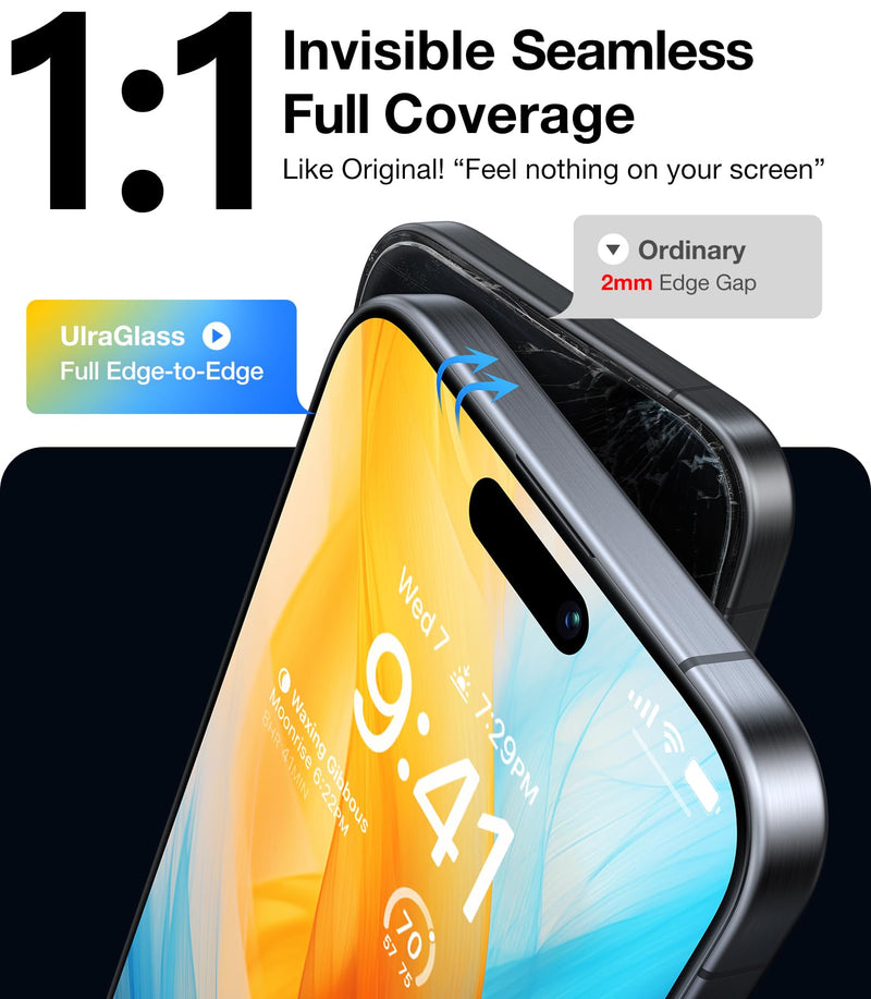UltraGlass Unbreak Top 9H+ Glass for iPhone 16 Pro Screen Protector 6.3"