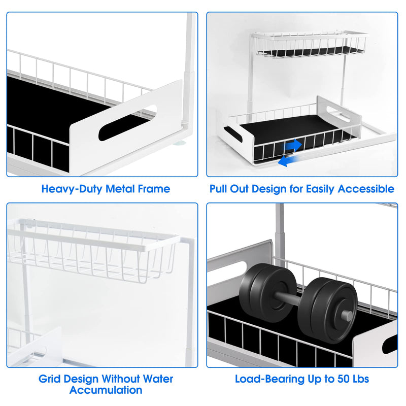 2-Tier Under Sink Organizer (2-Pack)