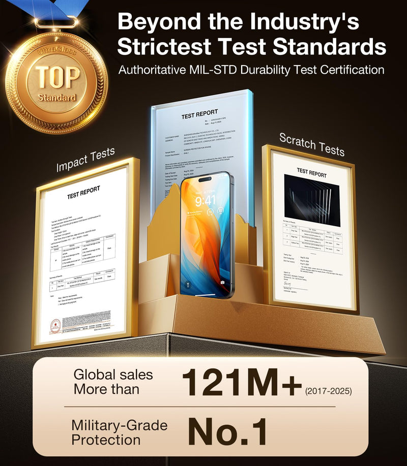 UltraGlass Unbreak Top 9H+ Glass for iPhone 16 Pro Screen Protector 6.3"