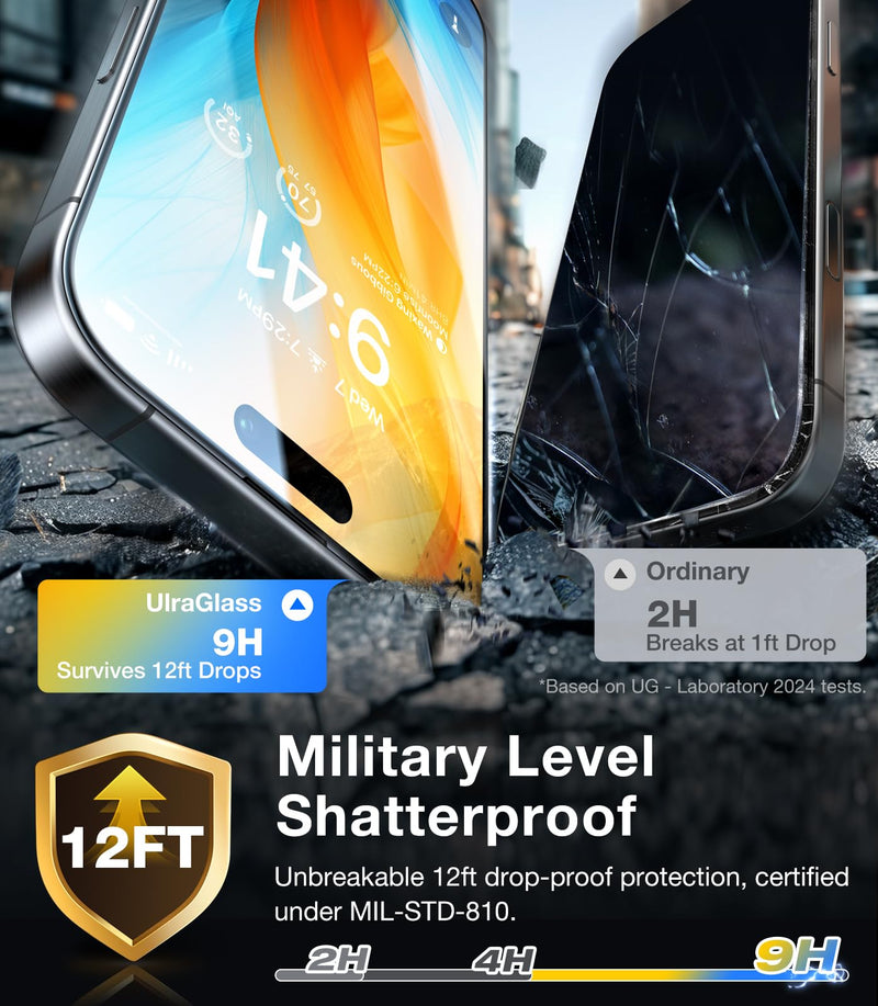 UltraGlass Unbreak Top 9H+ Glass for iPhone 16 Pro Screen Protector 6.3"