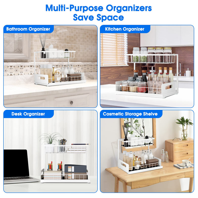 2-Tier Under Sink Organizer (2-Pack)