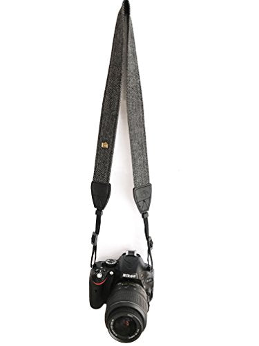Alled XN01 Soft Colorful Camera Strap (for Women/Men), Fits DSLR Nikon Canon Sony Olympus Samsung Pentax (Black)