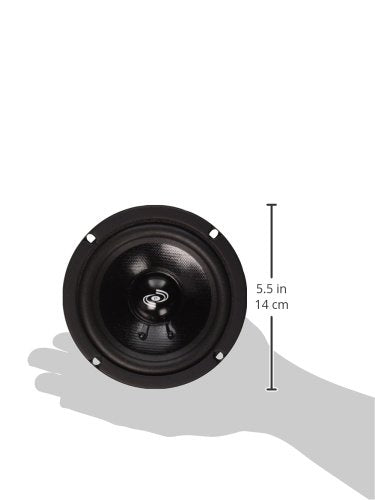 Pyle PDMR5 5" 200W Peak High Performance Mid-Range Car Speaker with 15 Oz Magnet, 8 Ohm, 92 dB and Paper Coating Cone (450 Hz - 7 kHz Frequency Response)