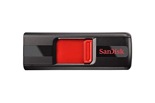 SanDisk 128GB Cruzer USB 2.0 Flash Drive (SDCZ36-128G-B35, Black/Red)