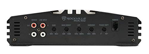 Rockville RVA-M2 2500W Peak/625W RMS 1 Ohm Mono Amplifier Car Amp with Remote (Incl.)