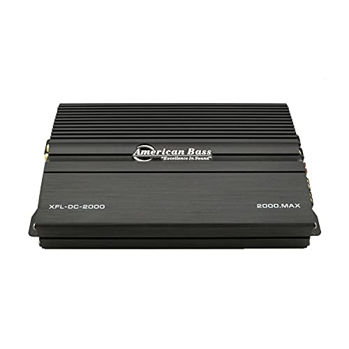 American Bass XFL DC 2000 Monoblock 4 Channel Class D 2000W Amplifier w/ Bass Boost (Black)