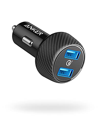 Anker PowerDrive Speed 2 39W Dual USB Car Charger Adapter (Quick Charge 3.0 Compatible) for Galaxy S10/S9/S8/S7/S6/Plus, Note 9, iPhone 11/XS/Max/XR/X/8/7, iPad Pro, LG, Nexus and More.